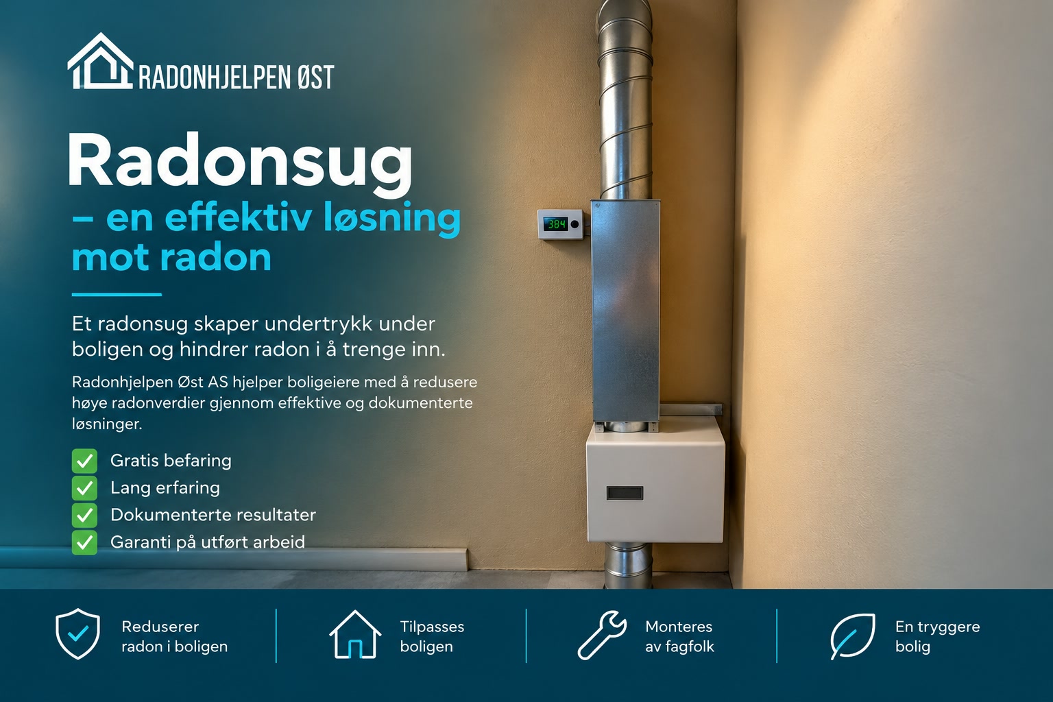 Radonsug – en effektiv løsning mot radon