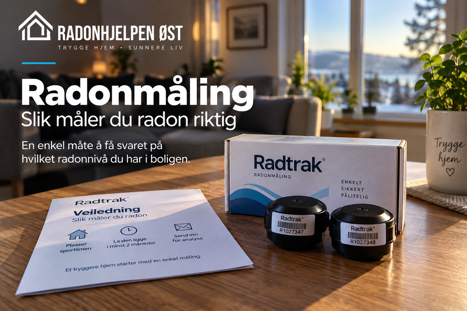 Hvordan måler man radon riktig? Les hvor lenge du bør måle, hvor sporfilmene plasseres, hvor mange du trenger og hva resultatet betyr.